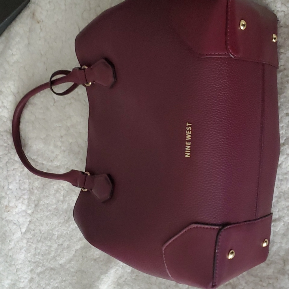 Nine west maroon satchel
